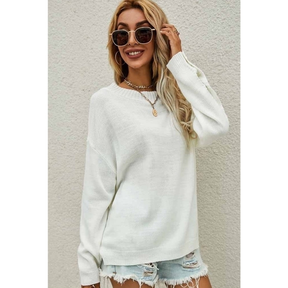 Button Me Chic Knit Sweater - Picture 2 of 4